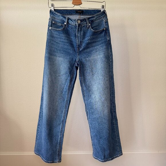 Quince Women's Straight Leg Blue Jeans - Picture 2 of 16